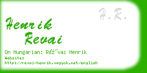 henrik revai business card